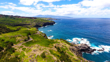 Fototapeta na wymiar Aerial West Maui Coast, Hawaii