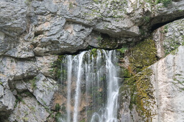 waterfall in the mountains