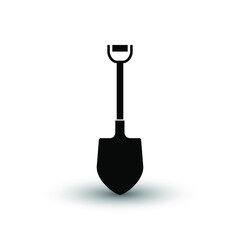 Shovel icon isolated on white background from summer camp collection. Shovel and pitchfork icons. Vector illustration. EPS10