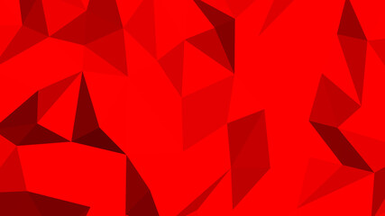 Red abstract background. Geometric vector illustration. Colorful 3D wallpaper.