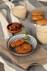 cookies with chocolate and milk