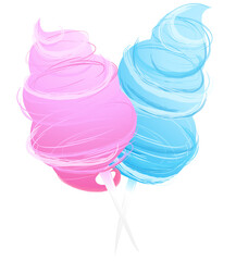 cotton sweet candy isolated on white