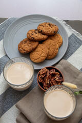 cookies with chocolate and milk