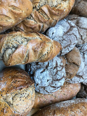 assortment of baked bread