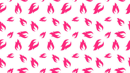 Vector illustration of a seamless pattern with flames, fire on a light background.