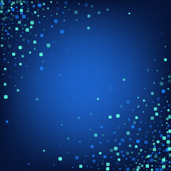 Blue Rhombus Flying Blue Vector Background. 