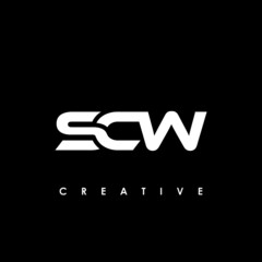 SCW Letter Initial Logo Design Template Vector Illustration