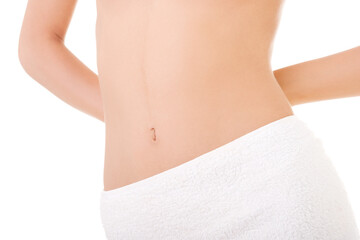 Fit young woman belly 