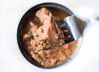 Canned fish. Tuna can. 