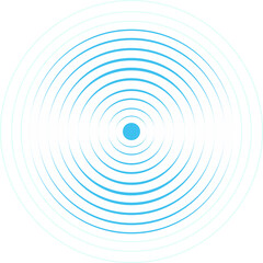 Blue Water rings. Sound circle wave effect vector.EPS 10