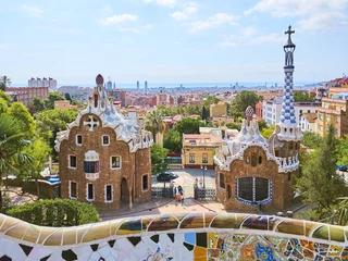 Fototapeten Park Guell in Barcelona, Spain © David Soanes