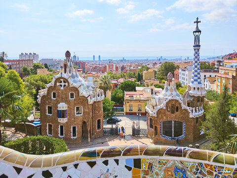Park Guell in Barcelona, Spain