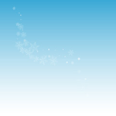 Fototapeta na wymiar Gray Snowflake Vector Blue Background. Fantasy 