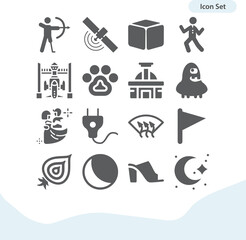 Simple set of stars related filled icons.