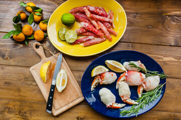 Crab meat, seafood, food, food and dishes, sea food, healthy food and cooking