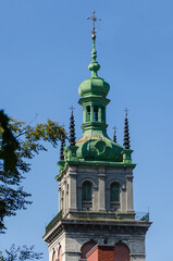 Obraz premium Lviv Old City architecture in the autumn sunny day