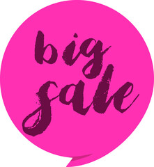 big sale icon in speach bubble vector EPS 10