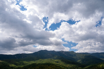 Fototapeta premium clouds over the mountains
