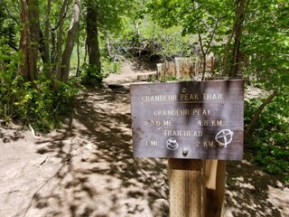 Millcreek canyon hiking trail to Grandeur Peak, Salt Lake City, Utah