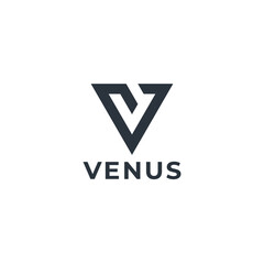 Unique modern creative elegant letter V logo template. Vector icon.