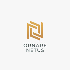 Obraz premium NO or ON. Monogram of Two letters N&O or O&N. Luxury, simple, minimal and elegant ON, NO logo design. Vector illustration template.