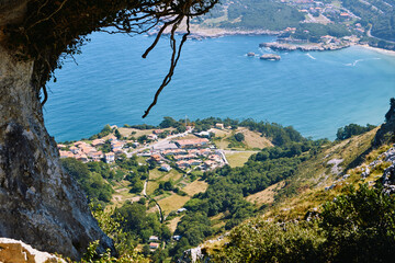 mountain over oriñon in cantabria