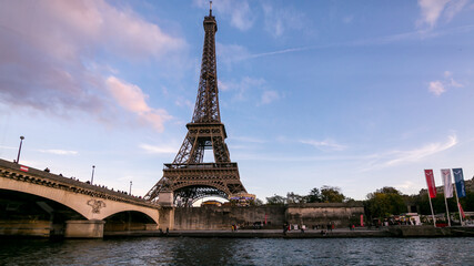 The Seine river at Sunset