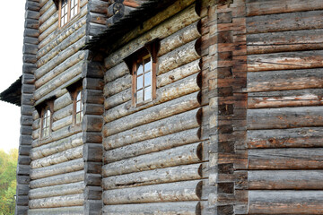 Naklejka premium wooden buildings in the countryside