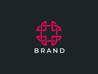 Abstract elegant flower logo icon vector design. Universal creative premium symbol. Graceful jewel boutique vector sign.
