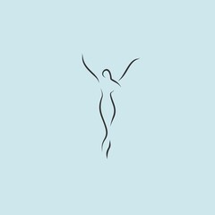 woman silhouette icon vector logo design