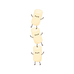 Tteokbokki noodle vector. Tteokbokki character design. Spicy rice cake.
