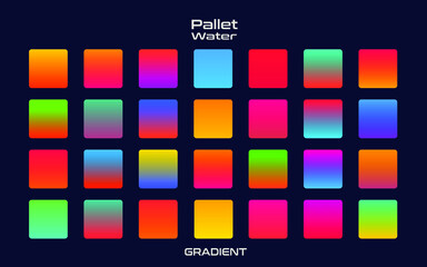 Gradient palette box shape with blend of colors for poster banner background vector illustration design