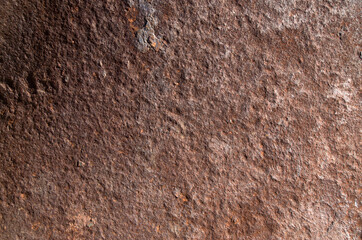 Old rusty rough metal surface close
