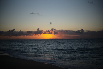 oil tanker at sunset