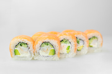 sushi philadelphia with cream cheese and avocado