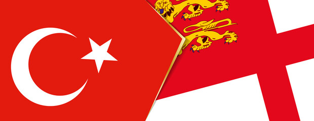 Turkey and Sark flags, two vector flags.