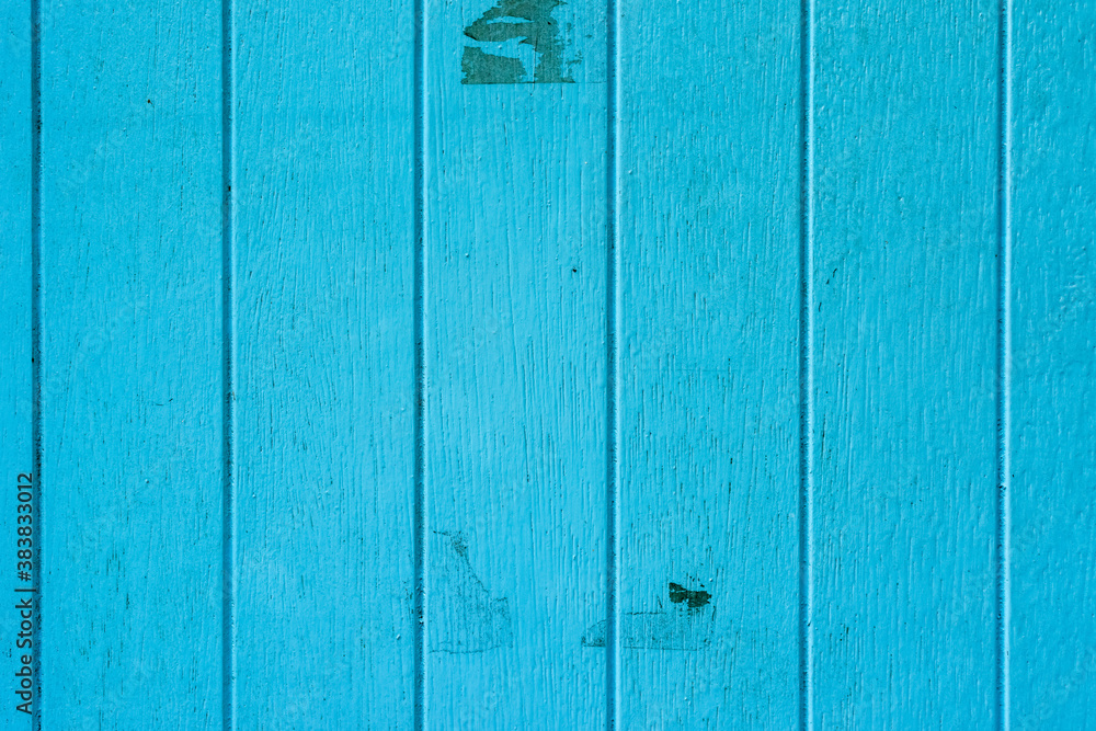 Wall mural blue wooden wall