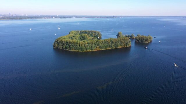 Island De Schelp in the Gooimeer The Netherlands