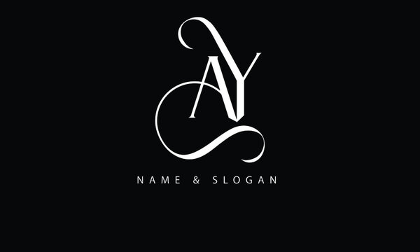 AY, YA, A, Y abstract letters logo monogram