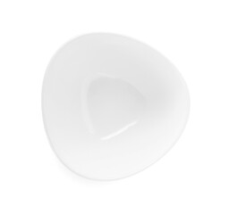 empty white bowl isolated on white background.