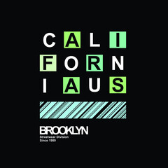Fototapeta premium Brooklyn california typography vintage style