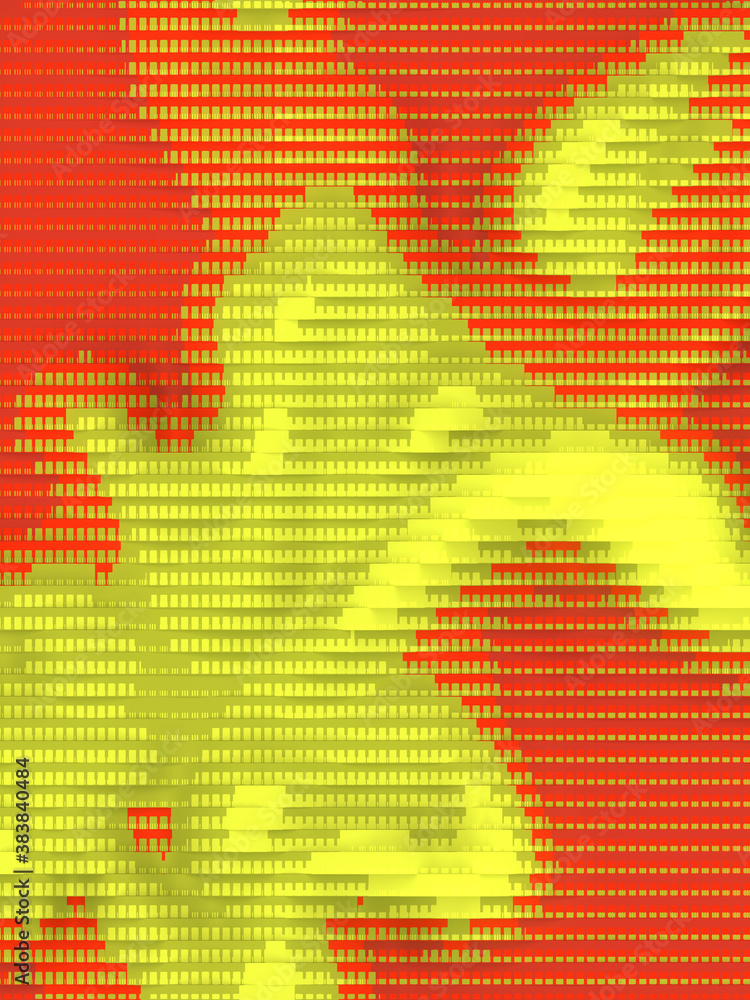 Poster art pattern of colored stripes along the horizontal lines. graphic design artistic digital illustrat