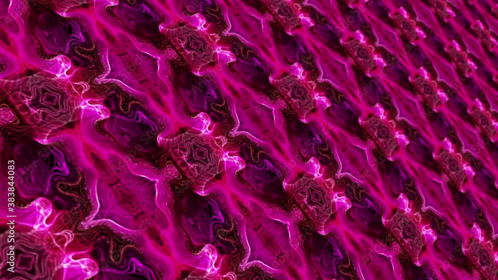 Poster 3d perspective seamless pattern pink purple red gradient wave of wire mesh. abstract futuristic back