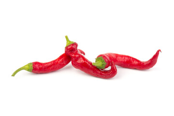 Red hot chili pepper isolated on white background. Close-up