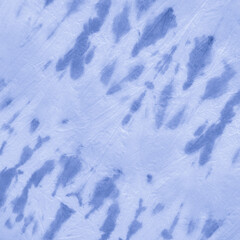 Indigo Striped Tie Dye. Navy Ethnic Ornamental 