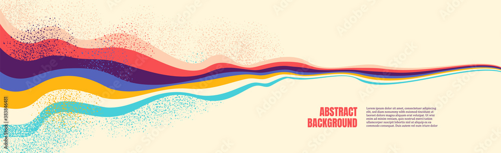 Poster abstract background with colorful fluid lines. vector illustration.