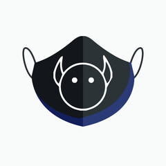 Halloween  medical face protection as a symbol for disease control and virus infection and coronavirus or covid-19