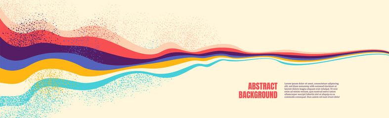 Abstract background with colorful fluid lines. Vector illustration.