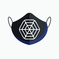 Halloween  medical face protection as a symbol for disease control and virus infection and coronavirus or covid-19