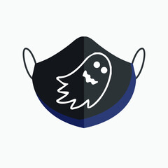 Halloween  medical face protection as a symbol for disease control and virus infection and coronavirus or covid-19